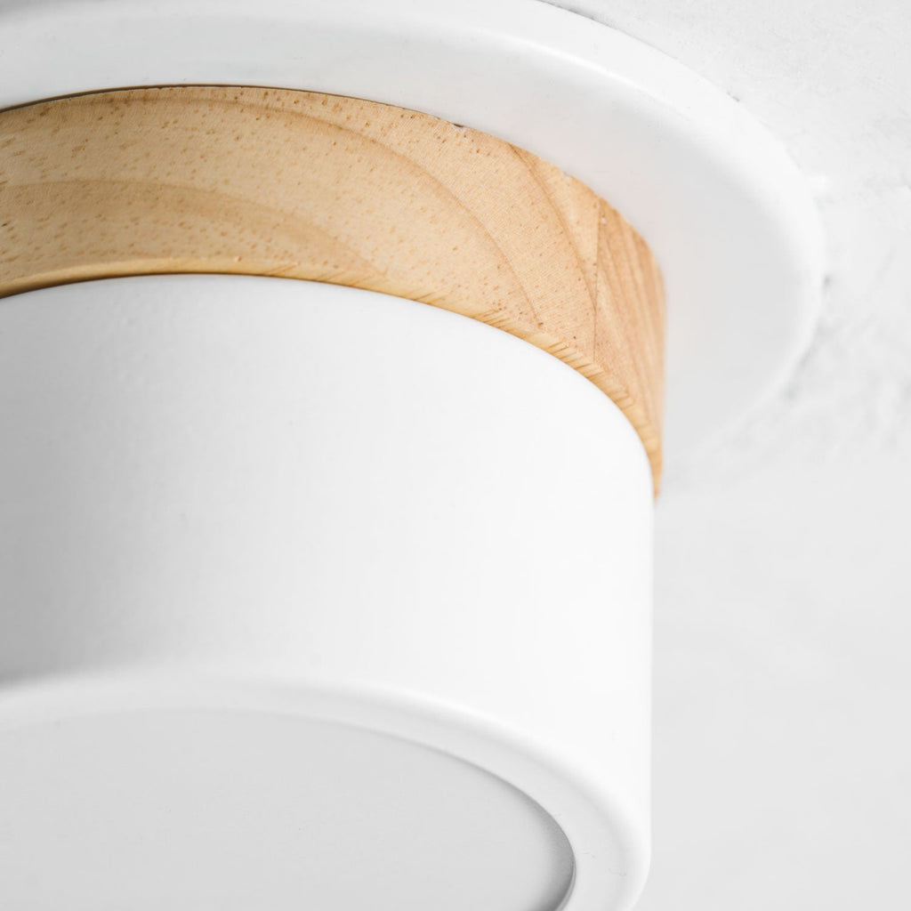 Wood Accent Drum Ceiling Light | Ormexis