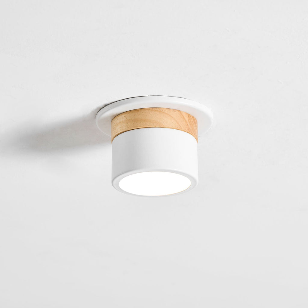 Wood Accent Drum Ceiling Light | Ormexis