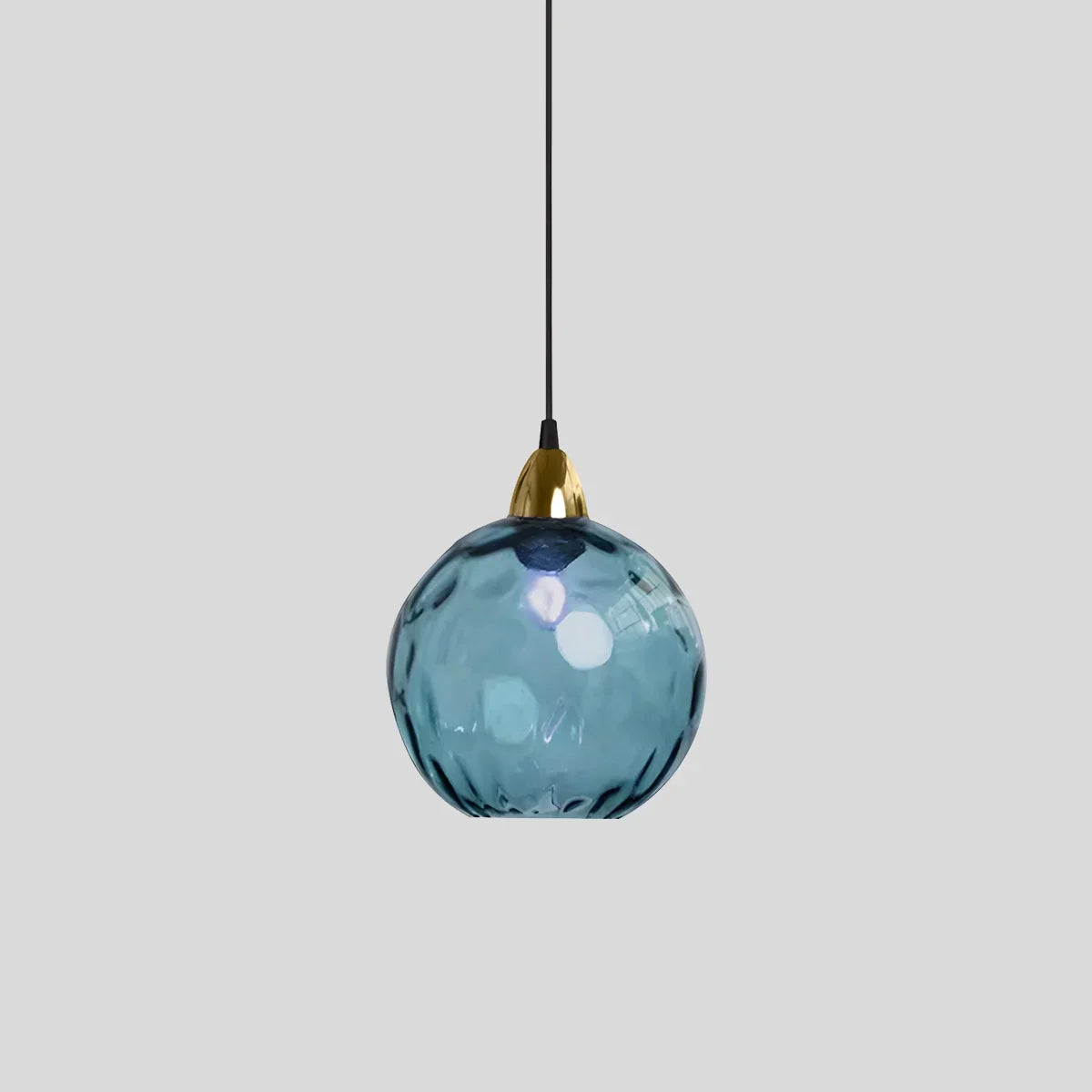 Vivid Glass Orb Pendant Light In Living Room Ceiling