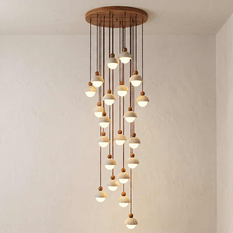Travertine Orb Pendant Light | Ormexis
