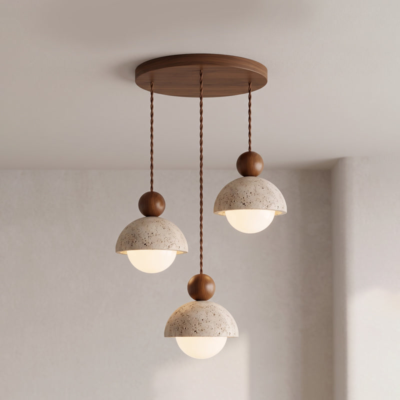 Travertine Orb Pendant Light | Ormexis