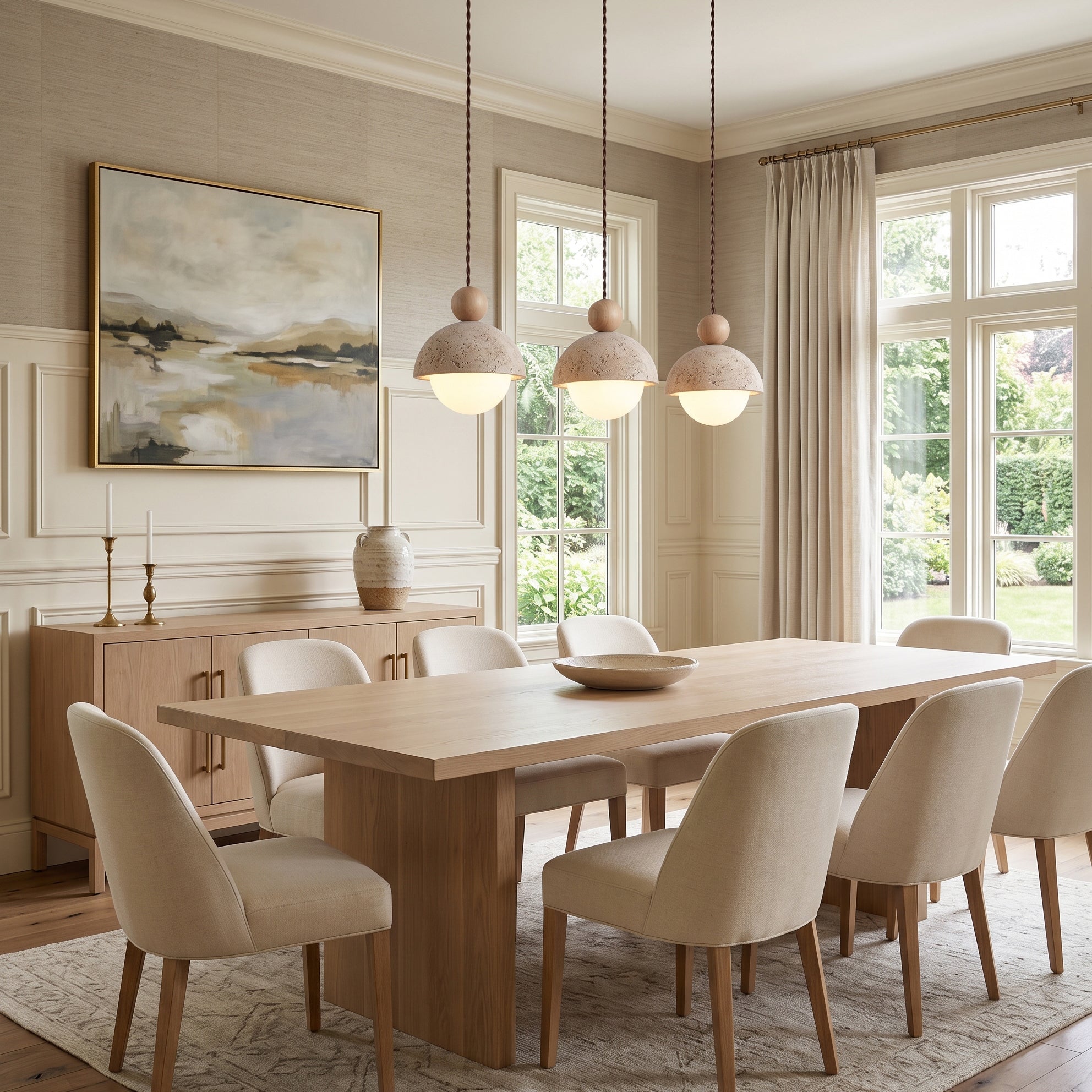 Travertine Orb Pendant Light | Ormexis