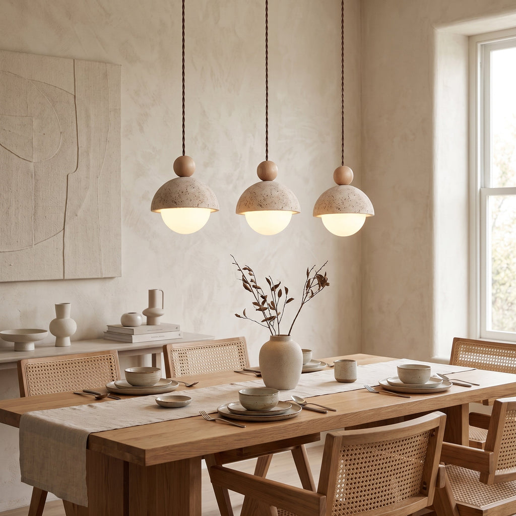 Travertine Orb Pendant Light | Ormexis