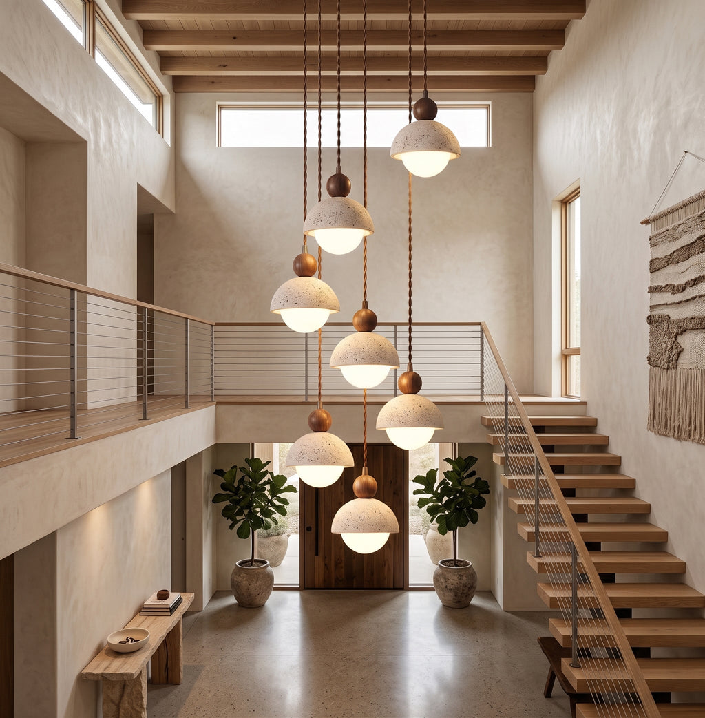 Travertine Orb Pendant Light | Ormexis