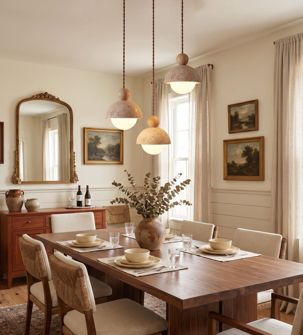 Travertine Orb Pendant Light | Ormexis