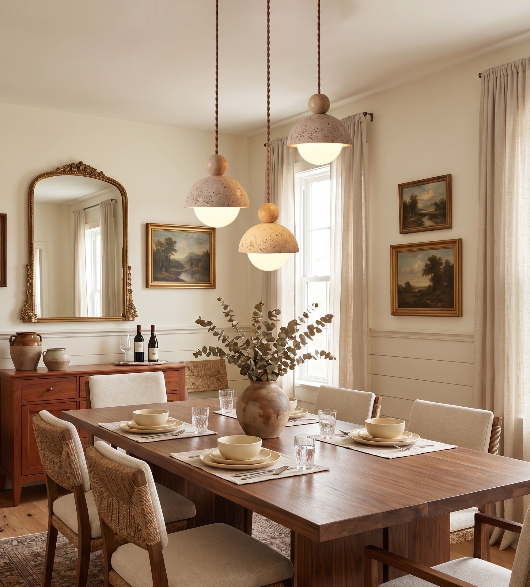 Travertine Orb Pendant Light | Ormexis