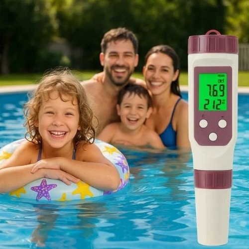 Kit digital 7 en 1 para agua de piscina con aplicación Bluetooth para pH, ORP, CE, TDS y salinidad - Ormexis