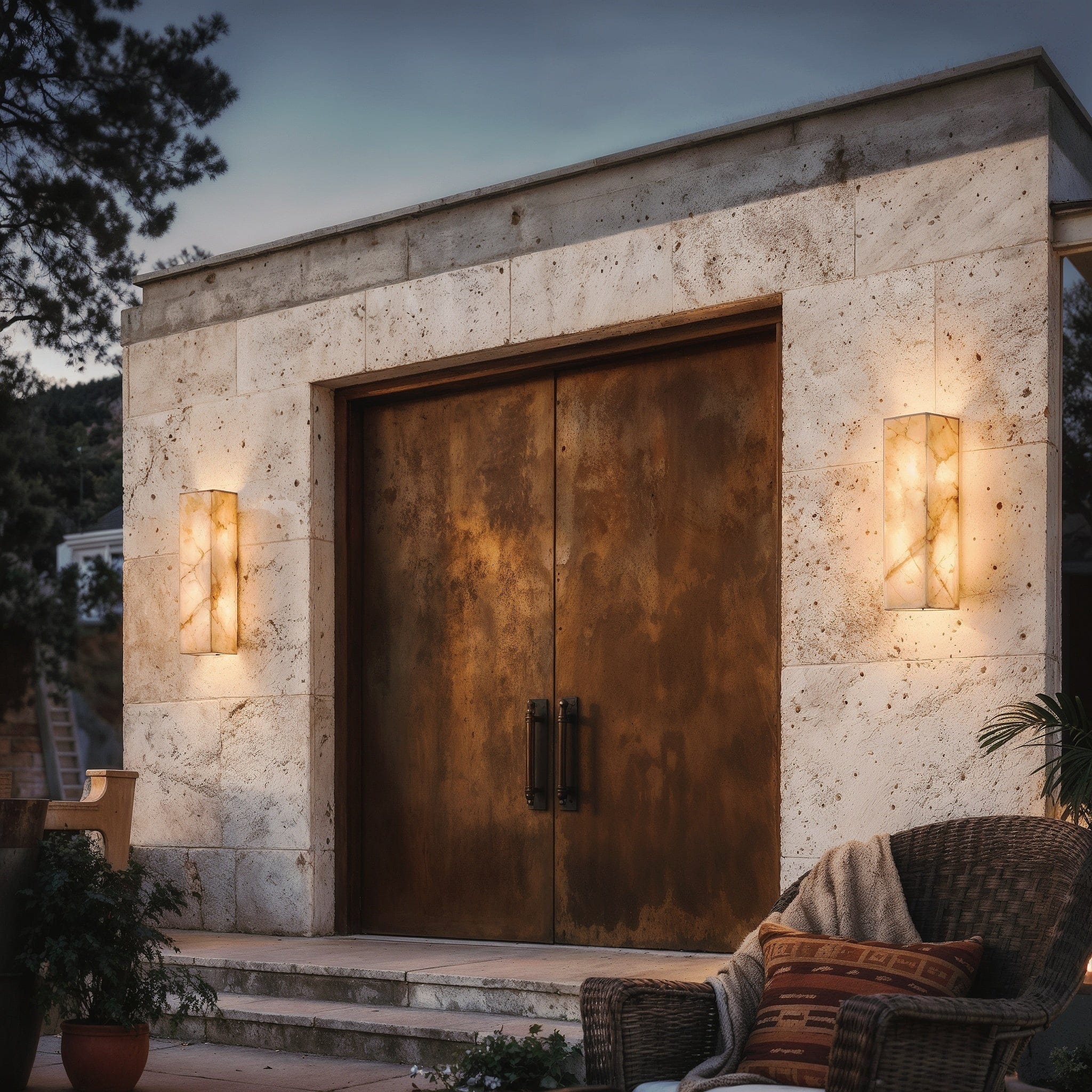 Luminaire d’ambiance en pierre texturée Astrelune | Ormexis