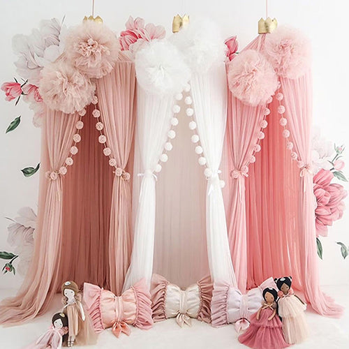 Dreamy Retreat Girls Bed Canopy With Soft Fabric For Cozy Sleep