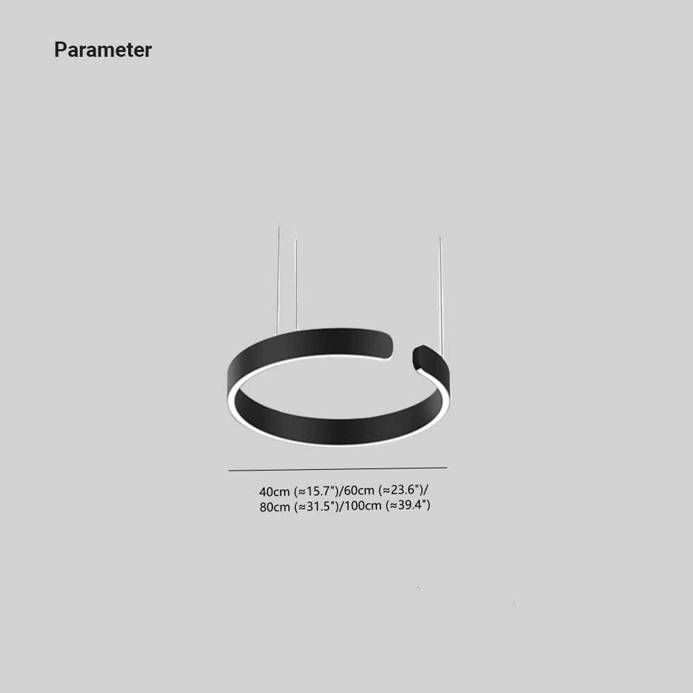 Lumera Dual Ring LED Pendant With Floating Silhouette In Warm Gold Bronze Finish