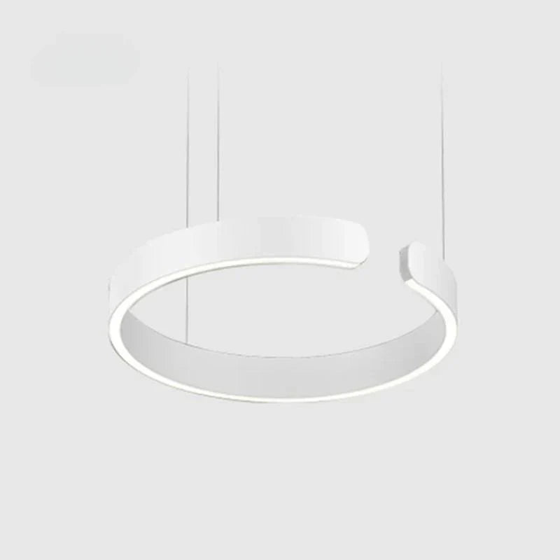 Lumera Dual Ring LED Pendant With Floating Silhouette In Warm Gold Bronze Finish