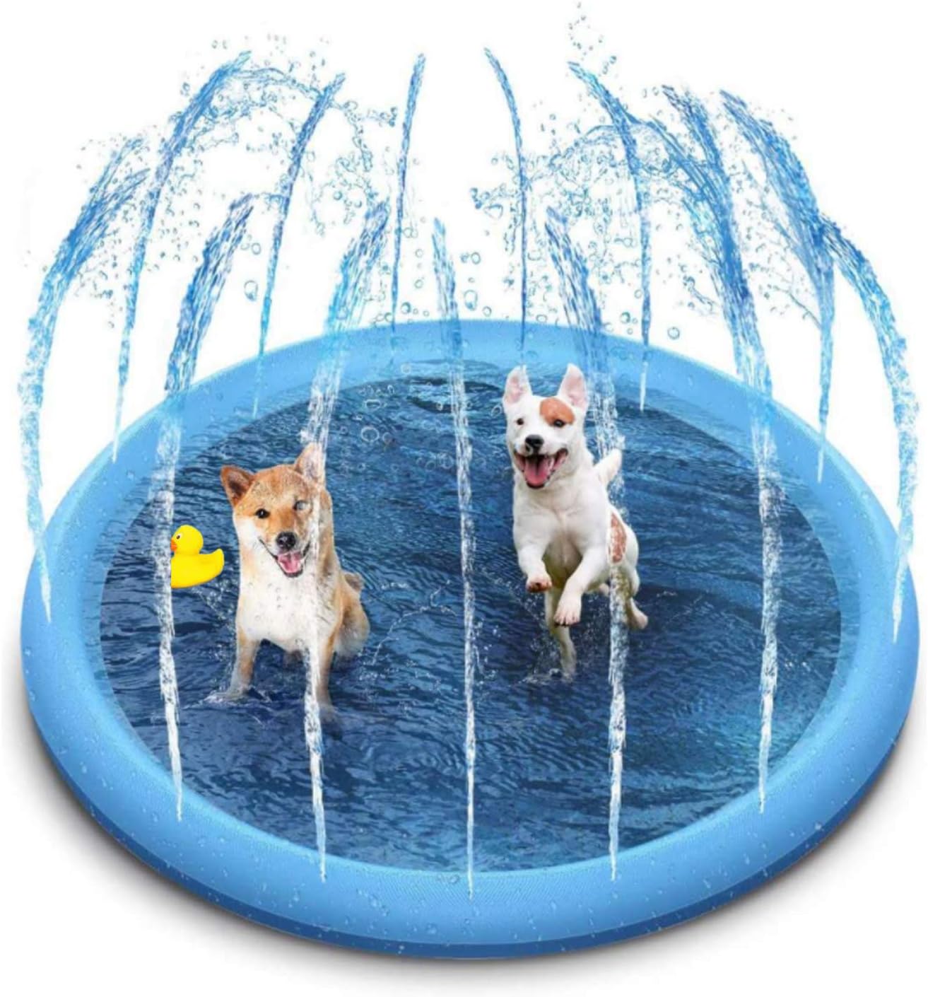 Durable Dog Splash Pad For Outdoor Cooling With Sprinkler And Safe Water Play