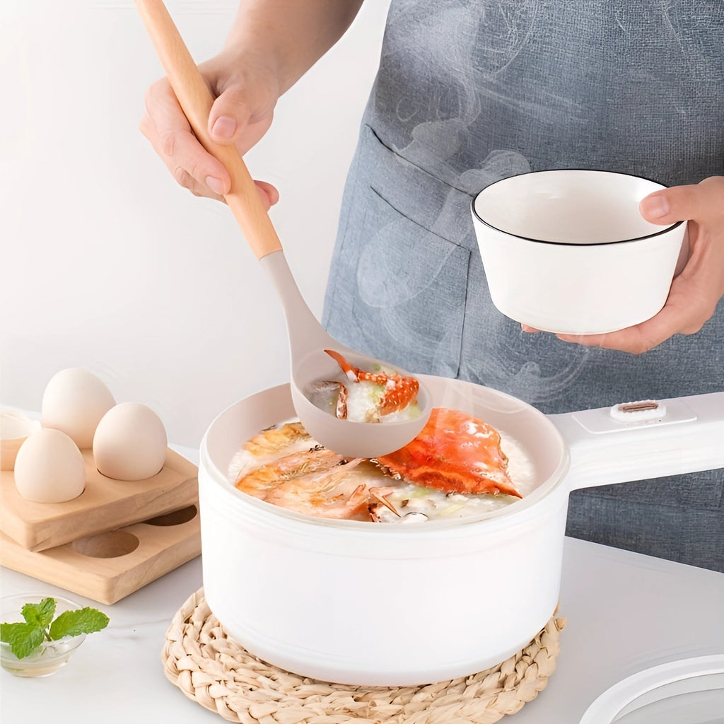 Eco-Friendly 12-Piece Silicone Utensils With Bamboo Handles