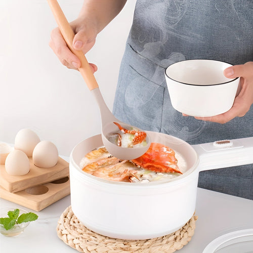 Eco-Friendly 12-Piece Silicone Utensils With Bamboo Handles