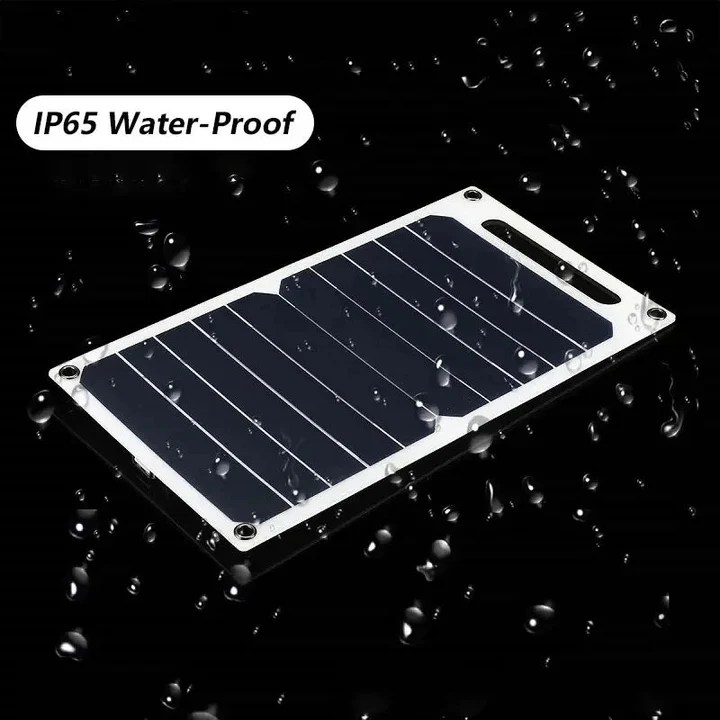 EcoCharge Solar Charger For Phones With USB Output Waterproof For Outdoors