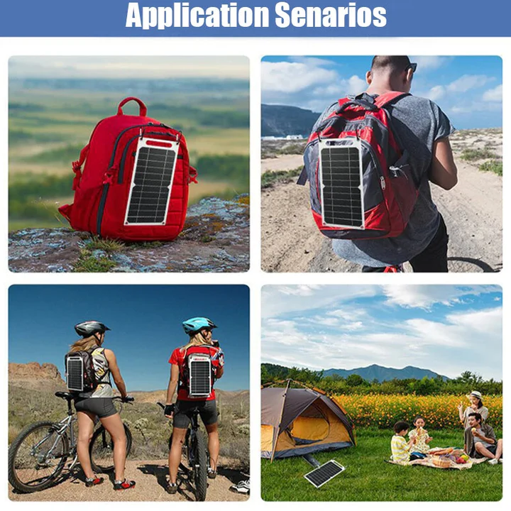 EcoCharge Solar Charger For Phones With USB Output Waterproof For Outdoors