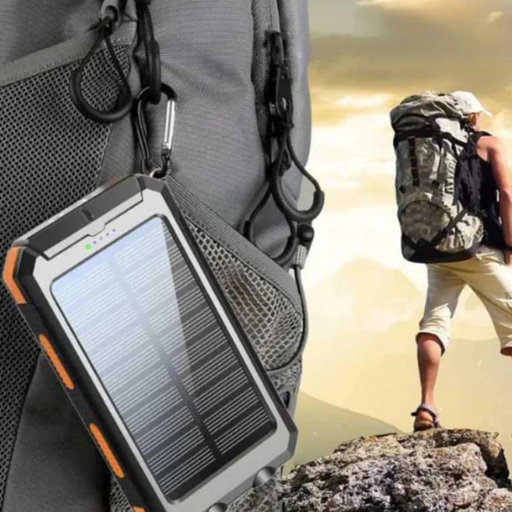 EcoCharge Solar Power Bank, 10,000mAh, Waterproof For Outdoor Adventures
