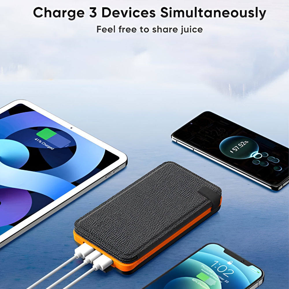EcoCharge 25000mAh Solar Power Bank With Foldable Panel Fast Charging For Adventures
