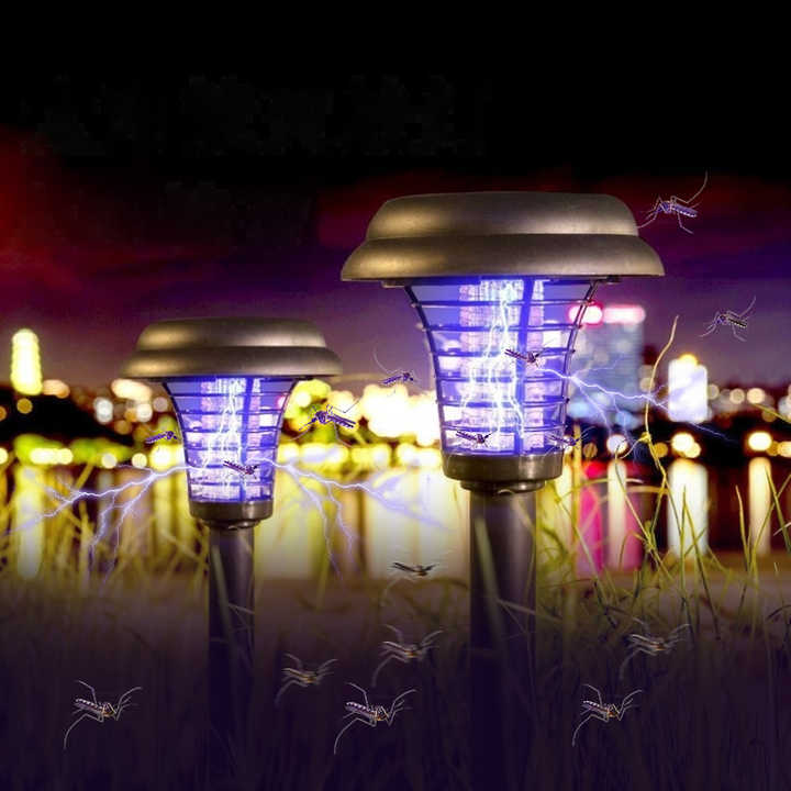 EcoGuard Solar Powered Mosquito Trap With LED Light For Outdoor Insect Control