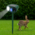 EcoGuard Solar Ultrasonic Rabbit Repeller With Flashing Lights For Gardens