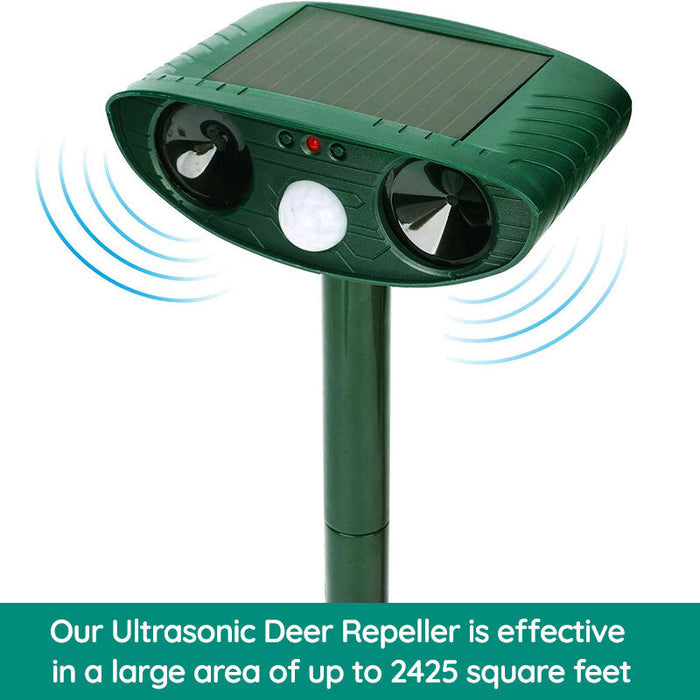 EcoGuard Solar Ultrasonic Pest Repeller For Cats, Squirrels, And Rats