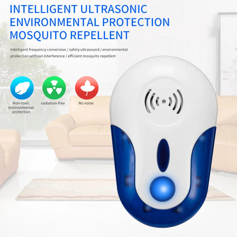 EcoGuard Ultrasonic Repeller For Insects, Safe Technology, Compact Home Protection