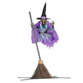 Six-Foot Floating Witch Yard Decor For Spooky Outdoor Ambience