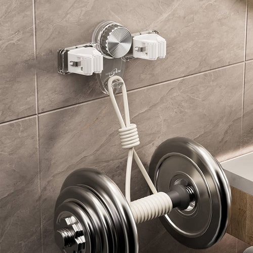 Efficient Storage Solutions Heavy-Duty Mop And Broom Organizer With Strong Suction Cups