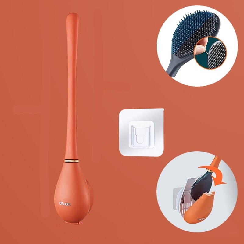 Efficient Wall Mounted Brush With Flexible Head And Quick-Dry Holder