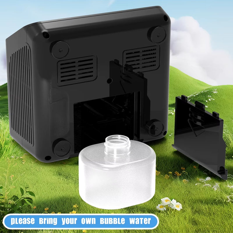 Máquina de burbujas eléctrica que produce 20,000 burbujas por minuto con ventiladores dobles