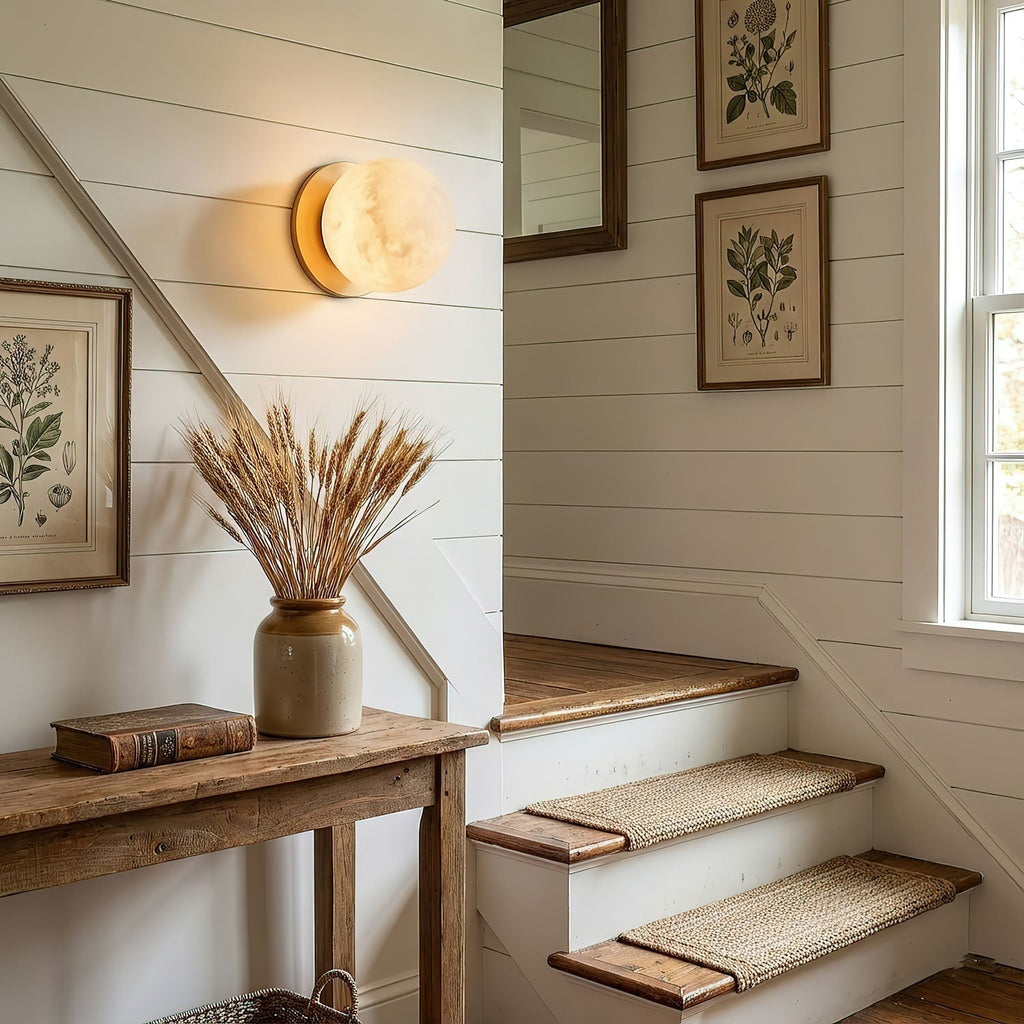 Alabaster Orb Wall Light With Gentle Glow In Minimalist Design - Ormexis
