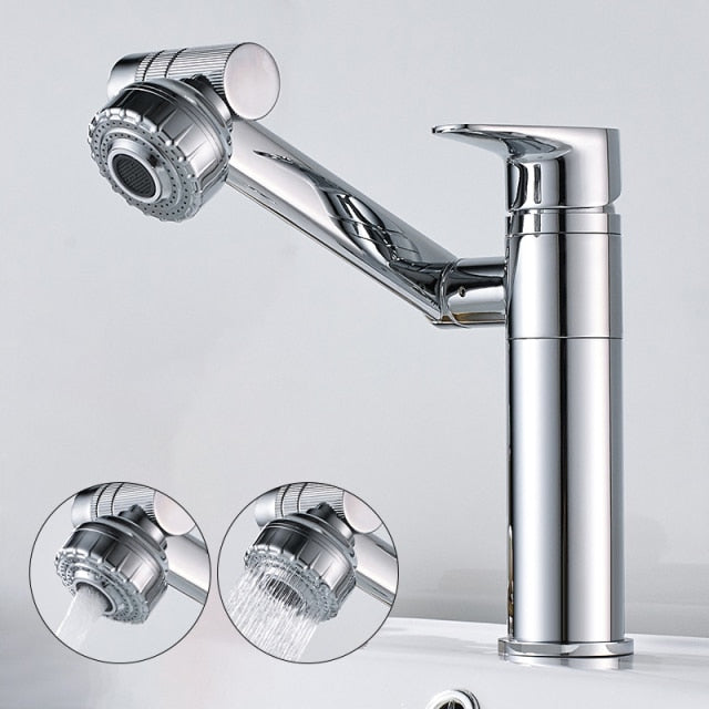 Elegant kollektion köksblandare i mässing med 360-graders rotation och dubbla sprayfunktioner