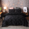 Lux Black Pinch Pleat Comforter Set For Modern Bedrooms