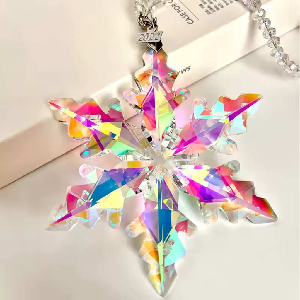 K9 Crystal Ornament Snowflake For Christmas Tree Decor