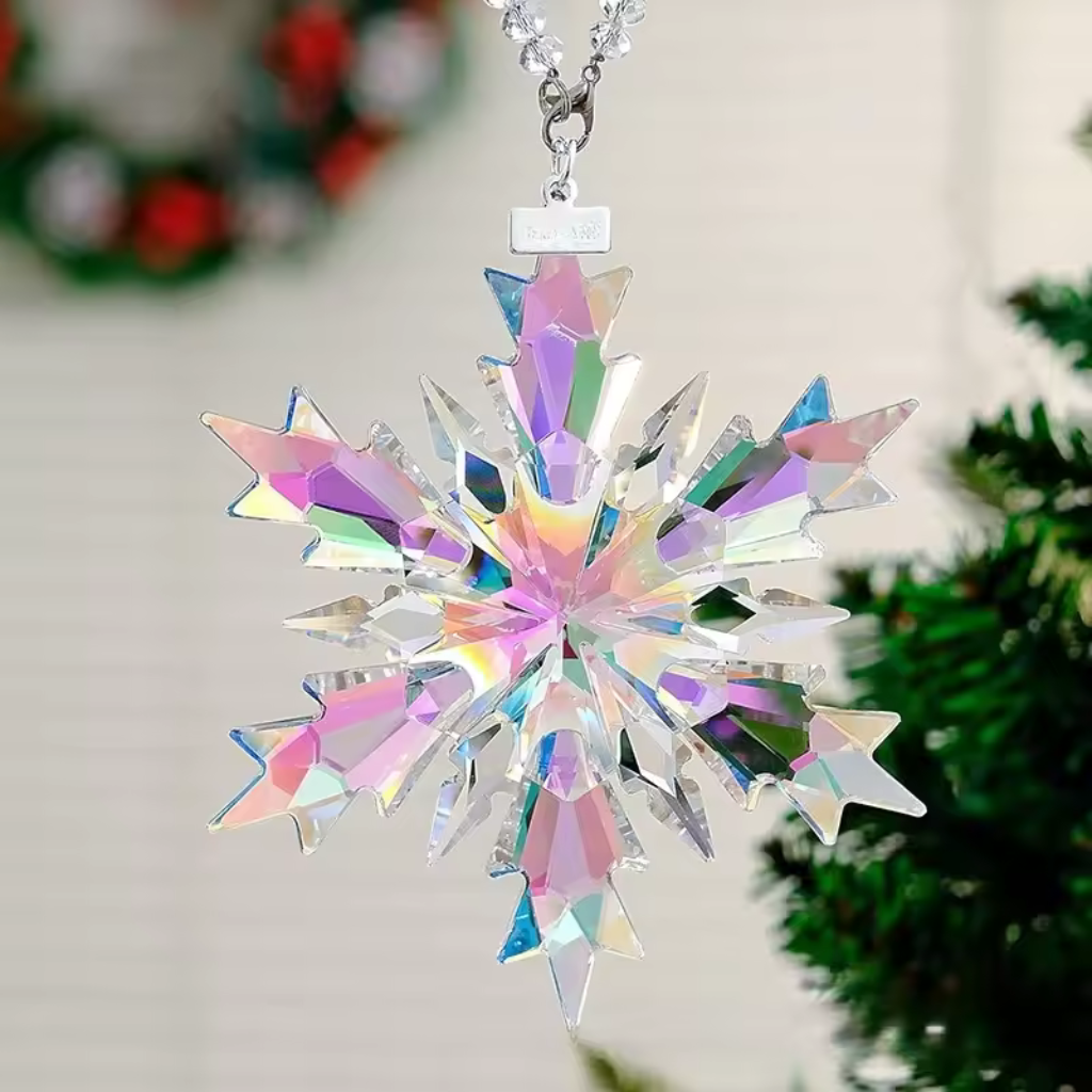 K9 Crystal Ornament Snowflake For Christmas Tree Decor