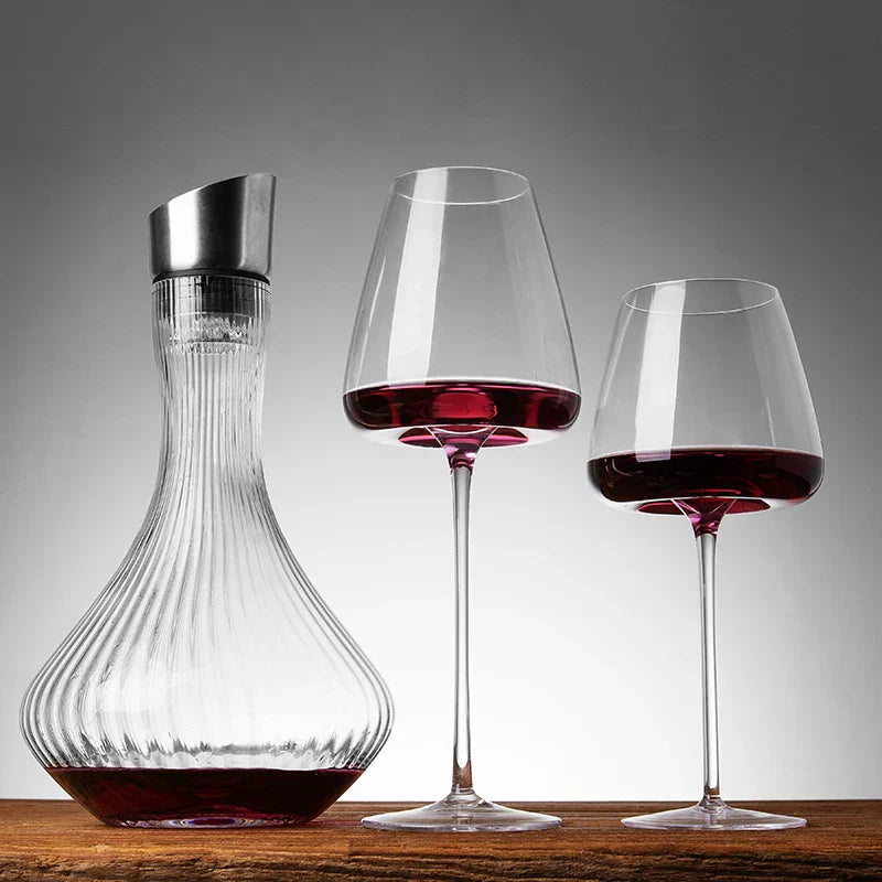 Conjunto Elegante de Copos de Cristal com Design Sem Chumbo para Ocasiões Especiais