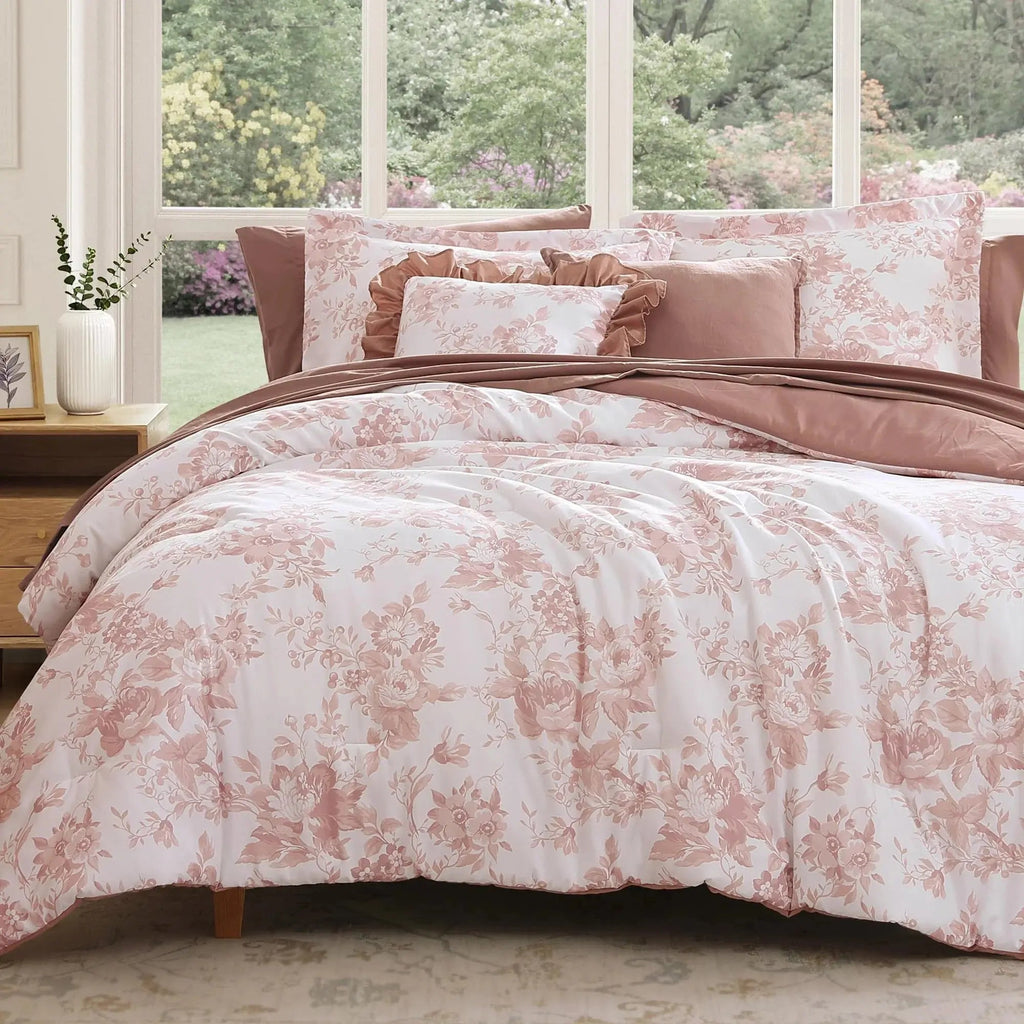 Floral Duvet Covering With Soft Microfiber And Hidden Zipper For Cozy Bedroom Style