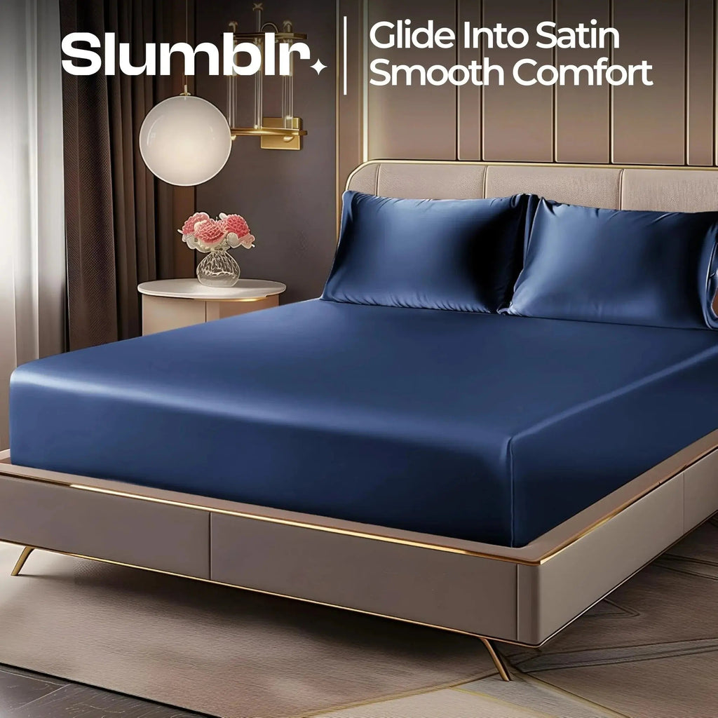 Lenzuola con angoli Elegant Home Satin Deep Pocket per un sonno morbido e confortevole