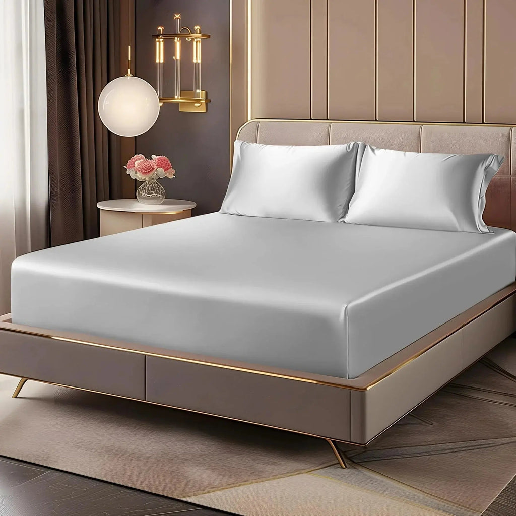 Lenzuola con angoli Elegant Home Satin Deep Pocket per un sonno morbido e confortevole