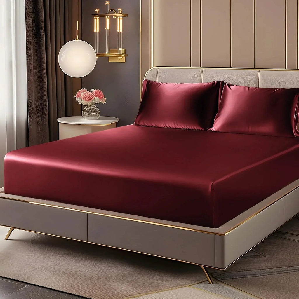 Lenzuola con angoli Elegant Home Satin Deep Pocket per un sonno morbido e confortevole