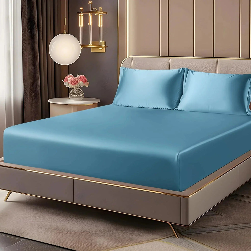Lenzuola con angoli Elegant Home Satin Deep Pocket per un sonno morbido e confortevole