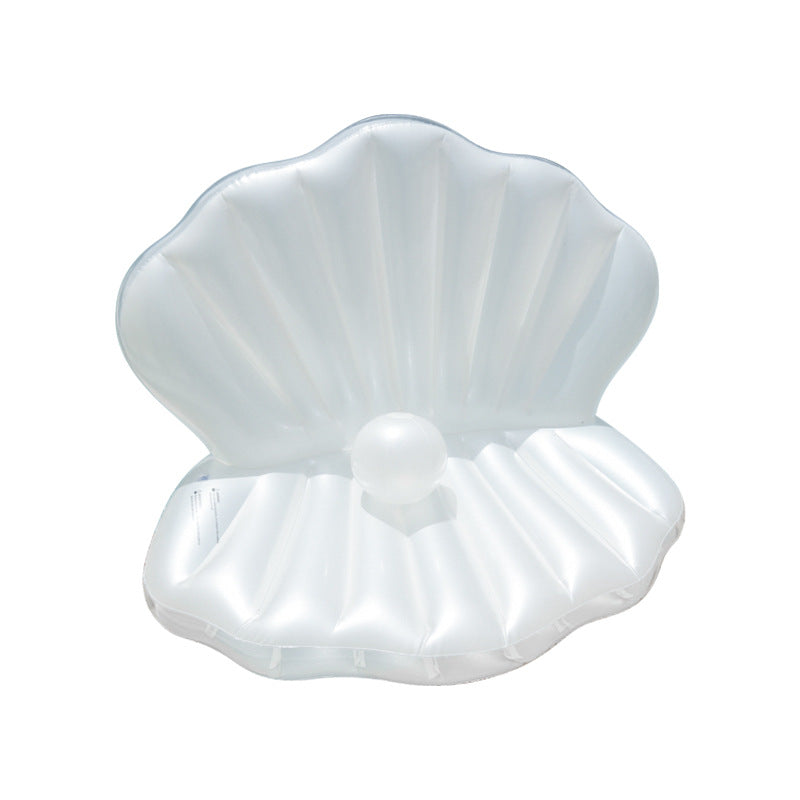 Shell Design Lounge Stol Oppustelig Med Holdbar PVC Til Afslapning Ved Poolen