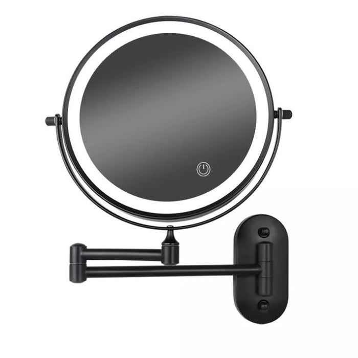 Miroir grossissant élégant avec éclairage LED pour un maquillage parfait