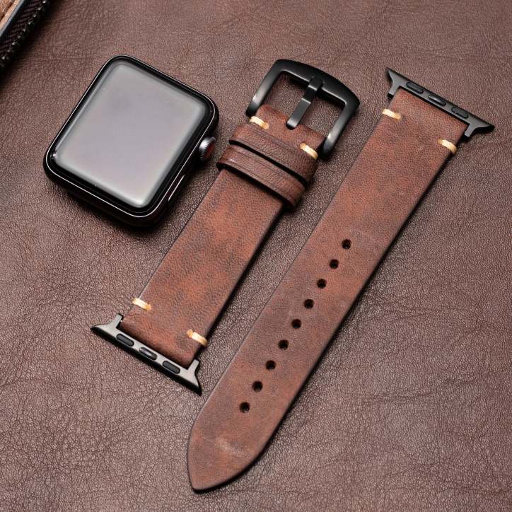 Premium-Lederarmband für die Apple Watch mit zeitloser Handwerkskunst
