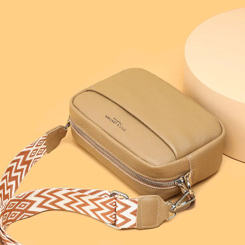 Crossbody taška z pravé kůže s vzorovaným popruhem pro každodenní eleganci – Ormexis