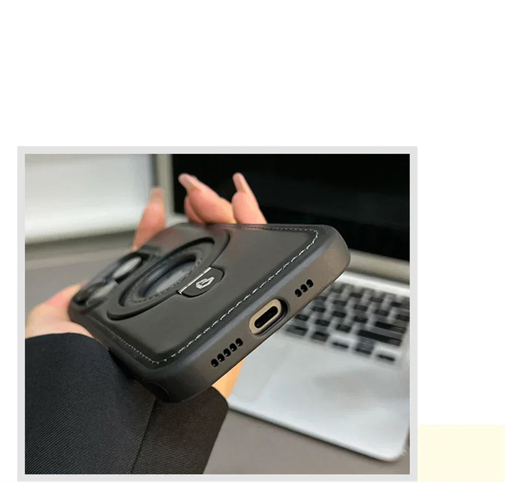 Kožené pouzdro MagSafe s vysouvacím kroužkem pro lepší ochranu
