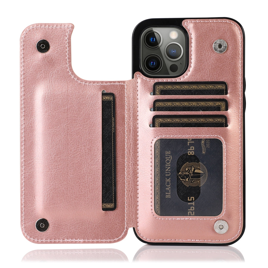 Sleek Leather Wallet Case For Phone With Card Slots And Magnetic Closure