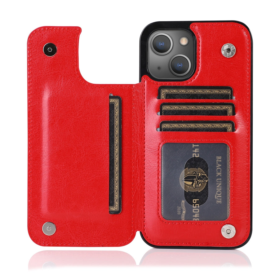 Sleek Leather Wallet Case For Phone With Card Slots And Magnetic Closure