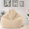 Housse de pouf en lin premium, design ergonomique pour un confort optimal