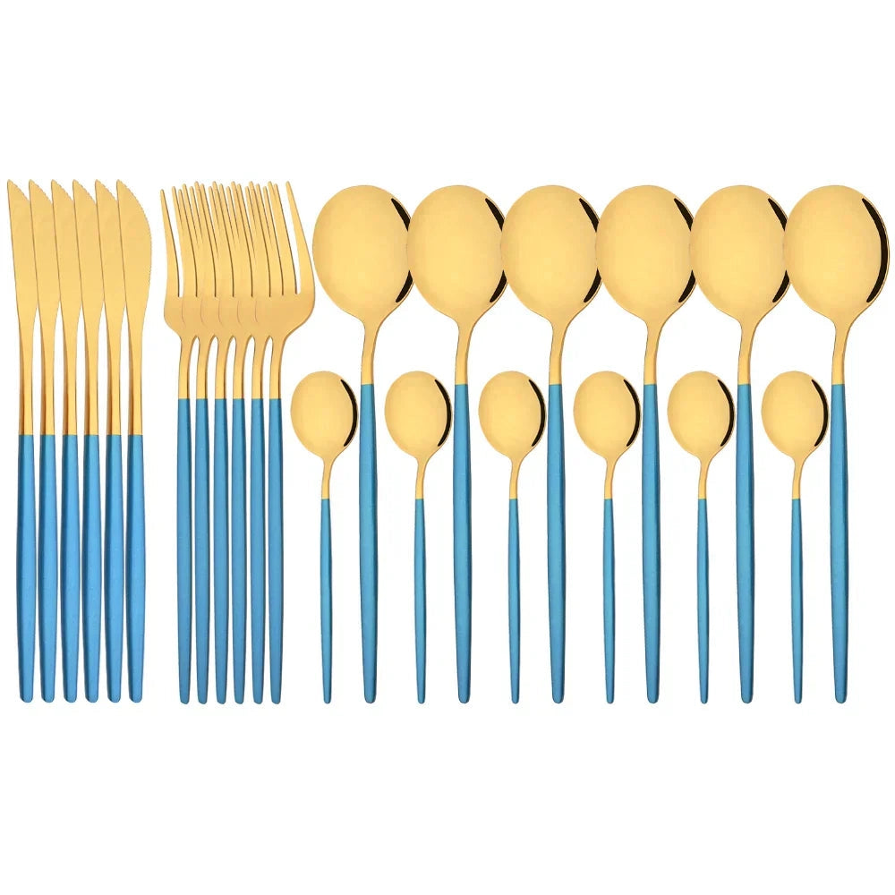 Rosa Besteckset mit ergonomischen Griffen für elegantes Essen